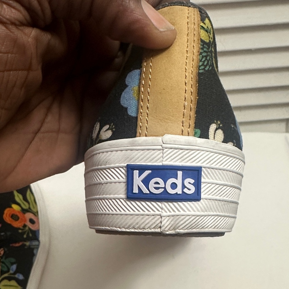 Keds Black Floral Slip-On Sneakers - Picture 2 of 6